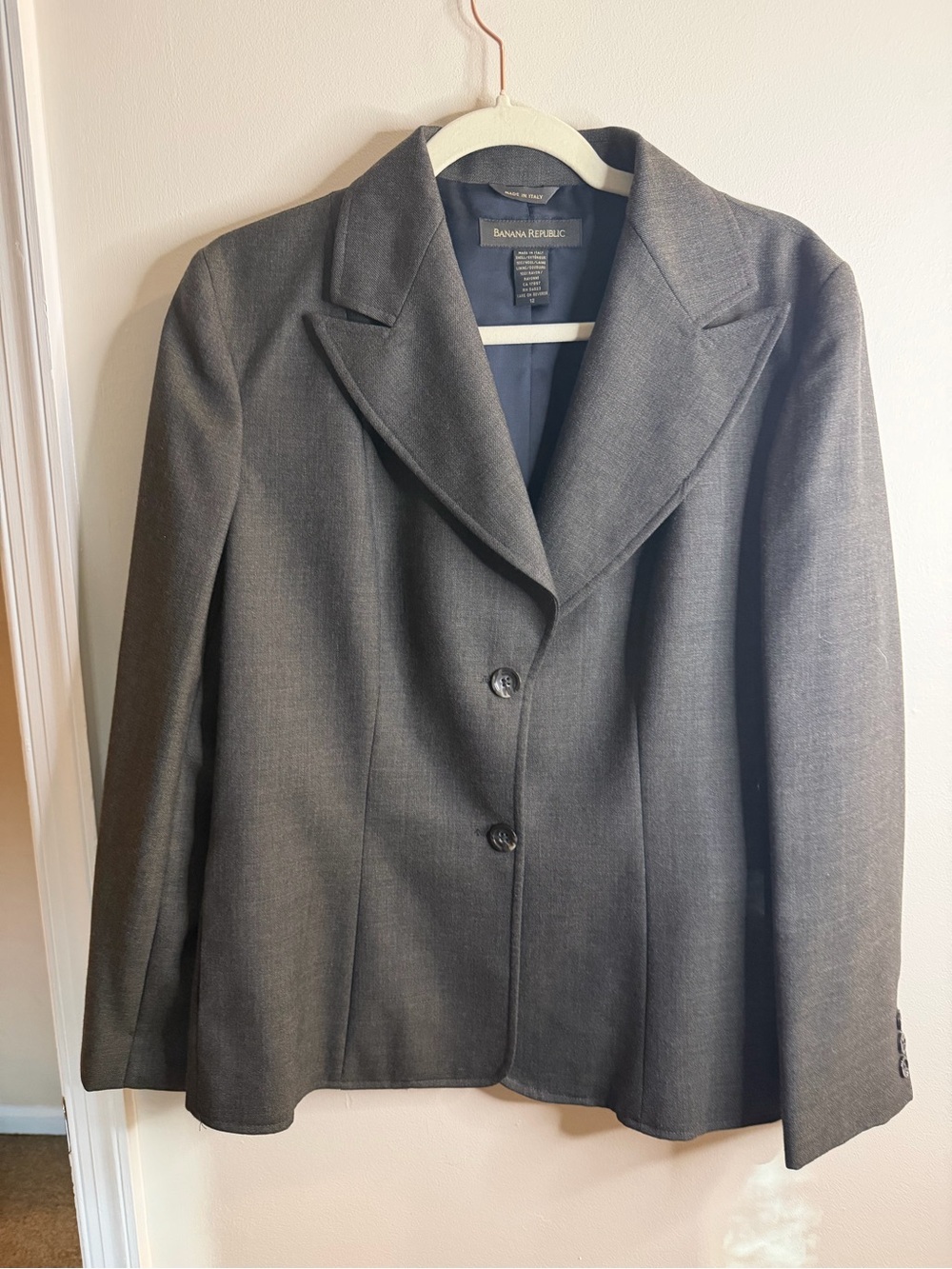 banana Republic Women’s Suit Set • Made in Italy • 100% Wool • Blazer 12 Skirt10 - Picture 6 of 7